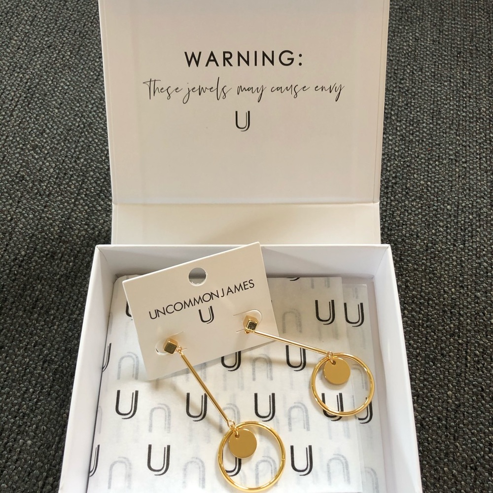 Uncommon James “hypnotize” gold earrings